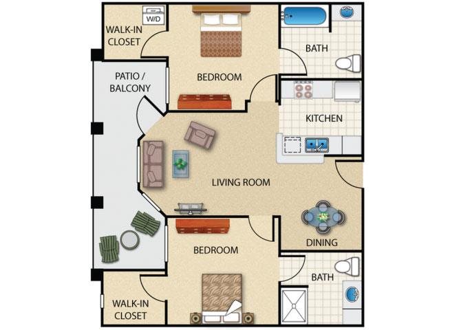 2 bedroom 1 bathroom at Prescott Lakes Apartments in Prescott, AZ